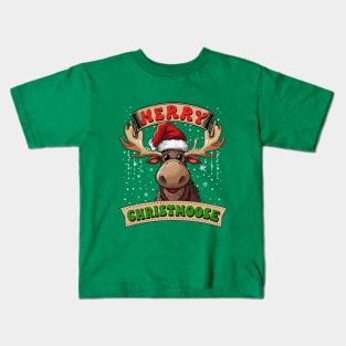 Merry Christmas, Merry Christmoose, Christmas Gift Kids T-Shirt